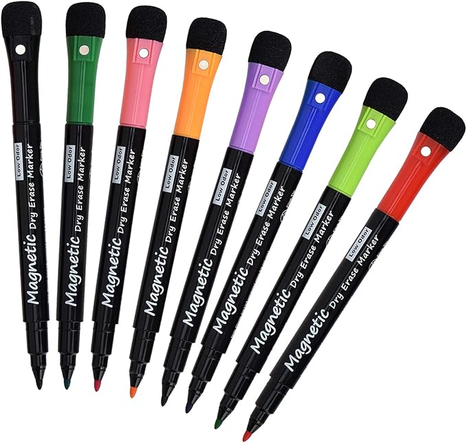 Magnetic Dry Erase Markers, Dealkits Low Odor White Board Markers Whiteboard by Browill