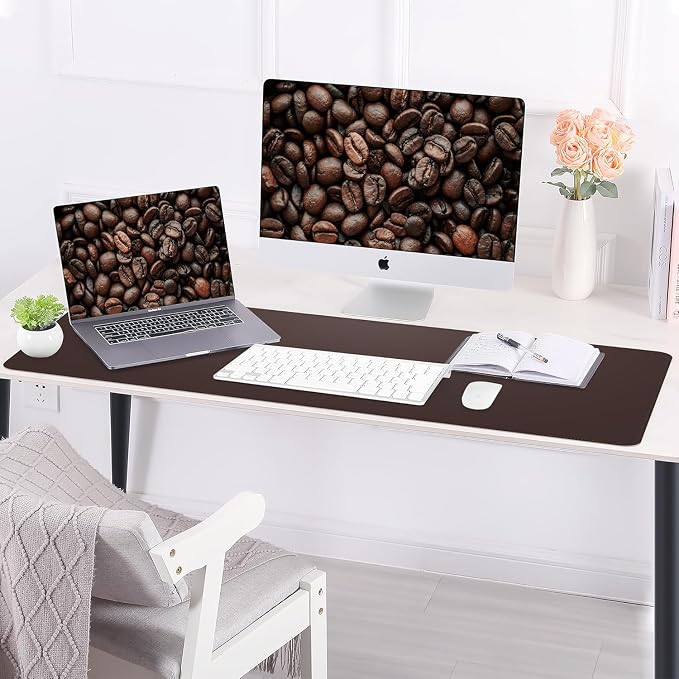 AFIING Leather Desk pad Protector, Large Non-Slip Office Desk Mat - Image 5