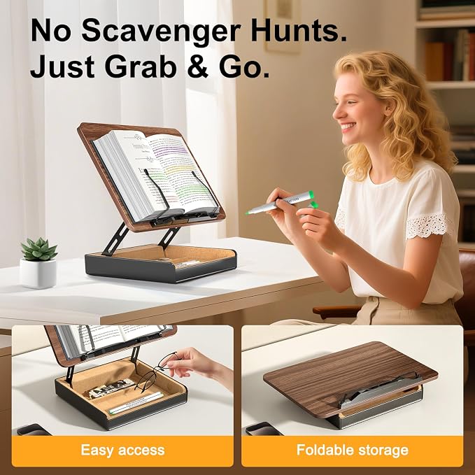 Book Stand with Storage, Book Holder - Image 4
