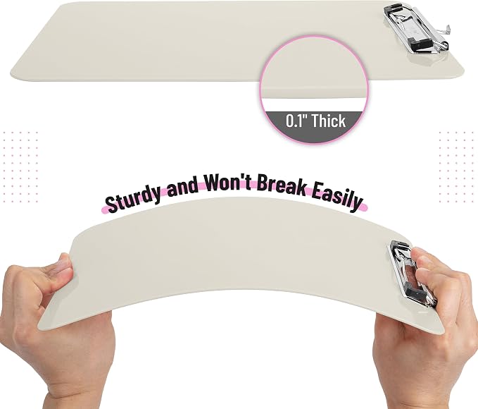 Mr. Pen- Plastic Clipboard, 12.5" x 9", 2 Pack | Silk Cream Clipboard Plastic - Image 4