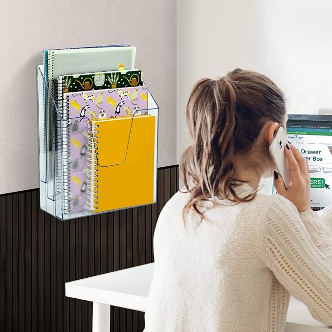 Acrimet Vertical Triple File Folder Holder Organizer, File Sorter | 3 - Image 3