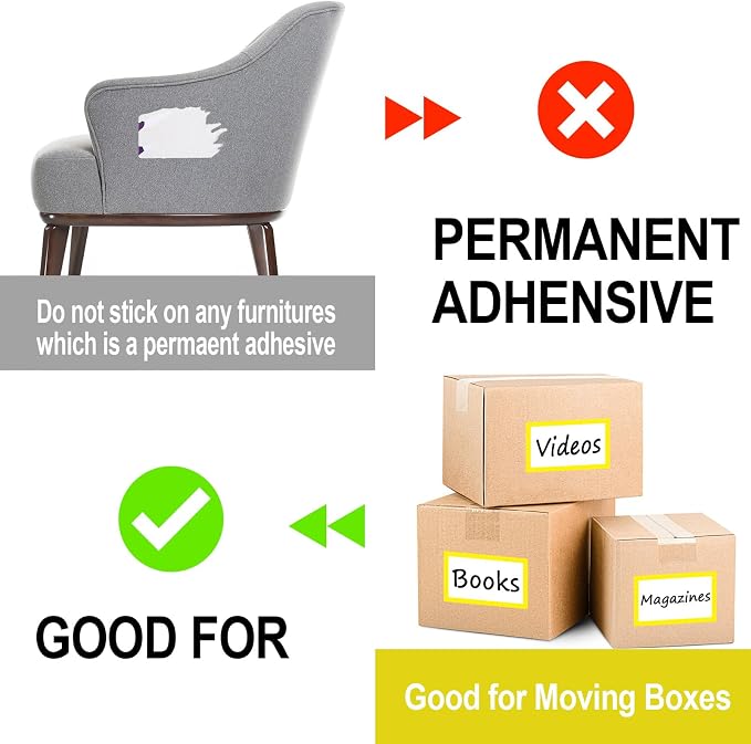 6 x 4 inch Large Moving Labels for Boxes, Blank Moving Boxes Labels Stickers - Image 5