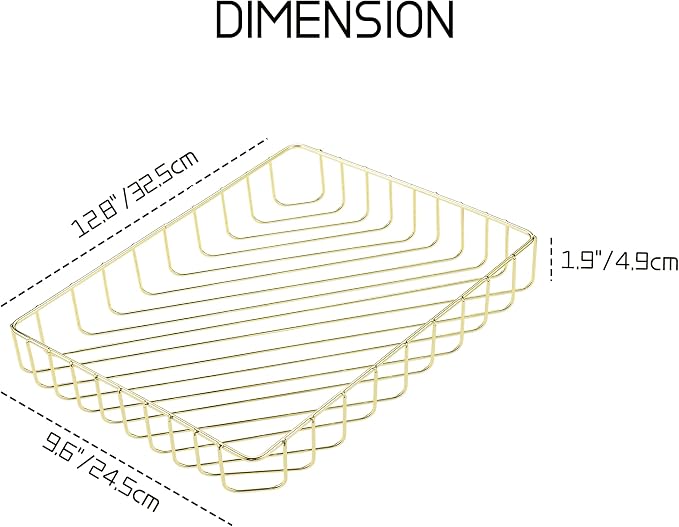 Elegant Gold Wire Desk Tray Organizer - Image 2
