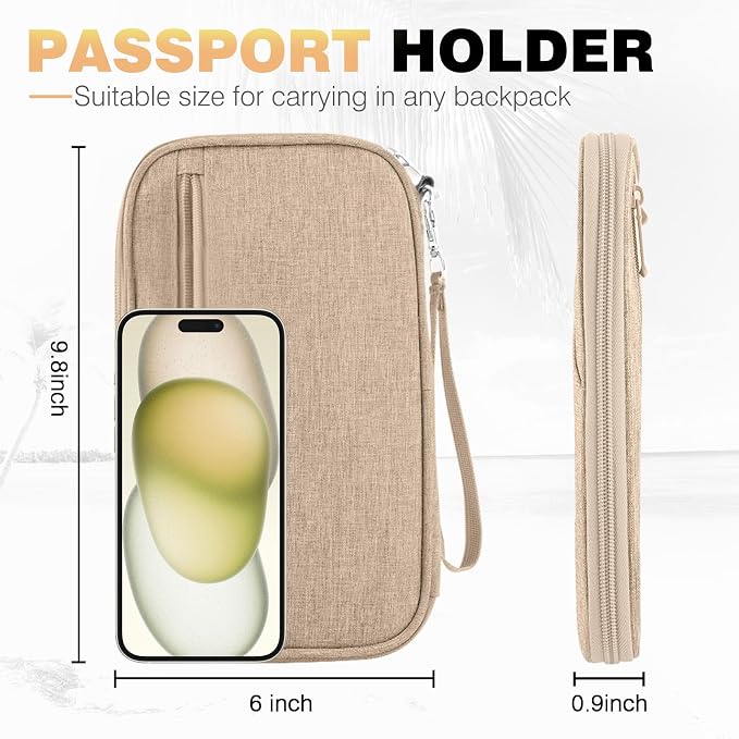 Passport Holder Family RFID Travel Document Organizer - Image 2