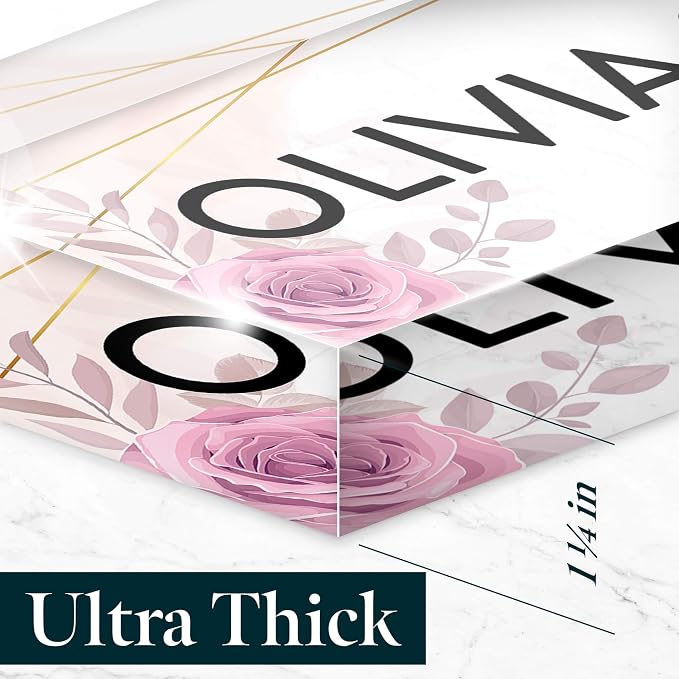 Desk Name Plate Personalized, Custom Name Plates 2½/x8 Inches, Thick - Image 4