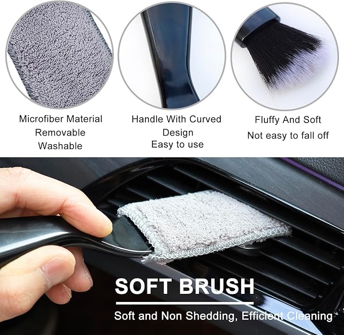3 Pcs Exquisite Microfiber Duster Brushes, Car Detailing Brushes, Feather Duster - Image 5