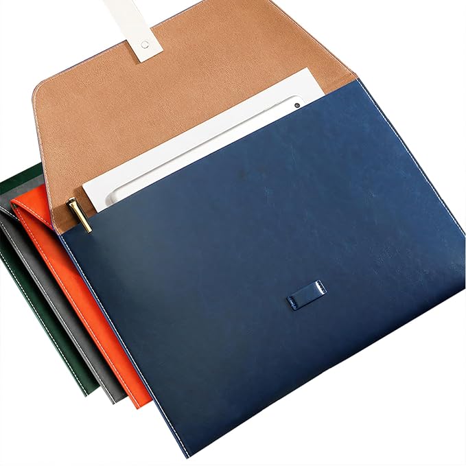 PU Leather A4 File Folder Large Document Holder Waterproof Envelope Folder Case - Image 8