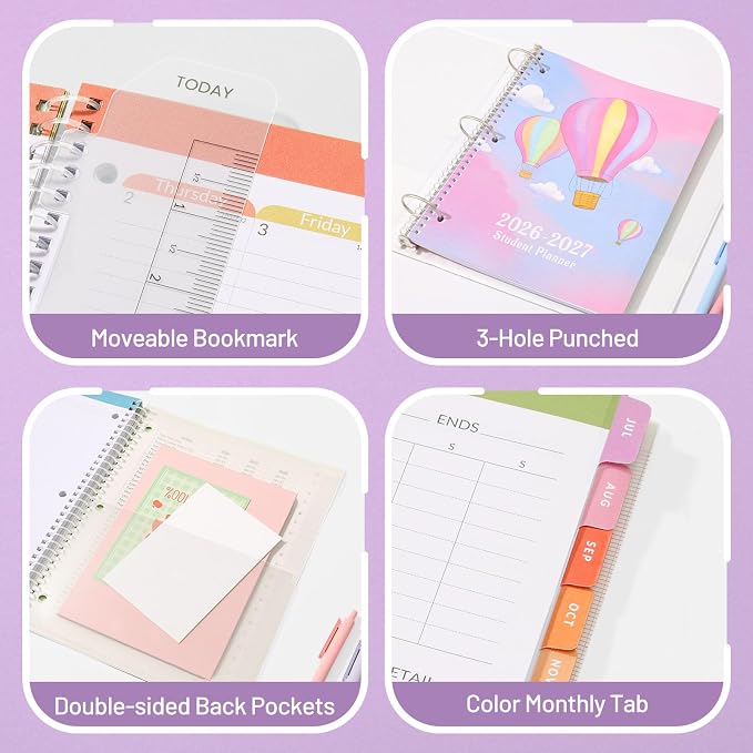 SUNEE Elementary Student Planner 2026-2027, Academic Year Jul. 2026 - Image 5