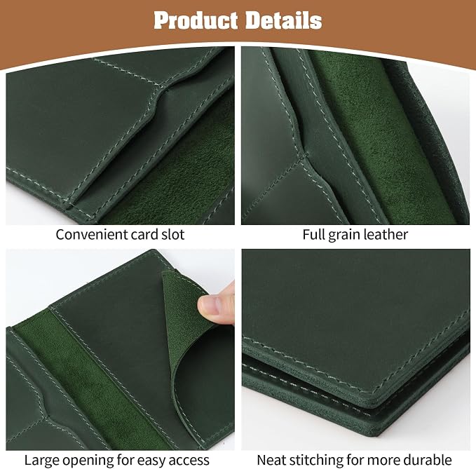 Jack&Chris Leather Passport Holder, Handmade Passport cover, Travel Wallet - Image 4