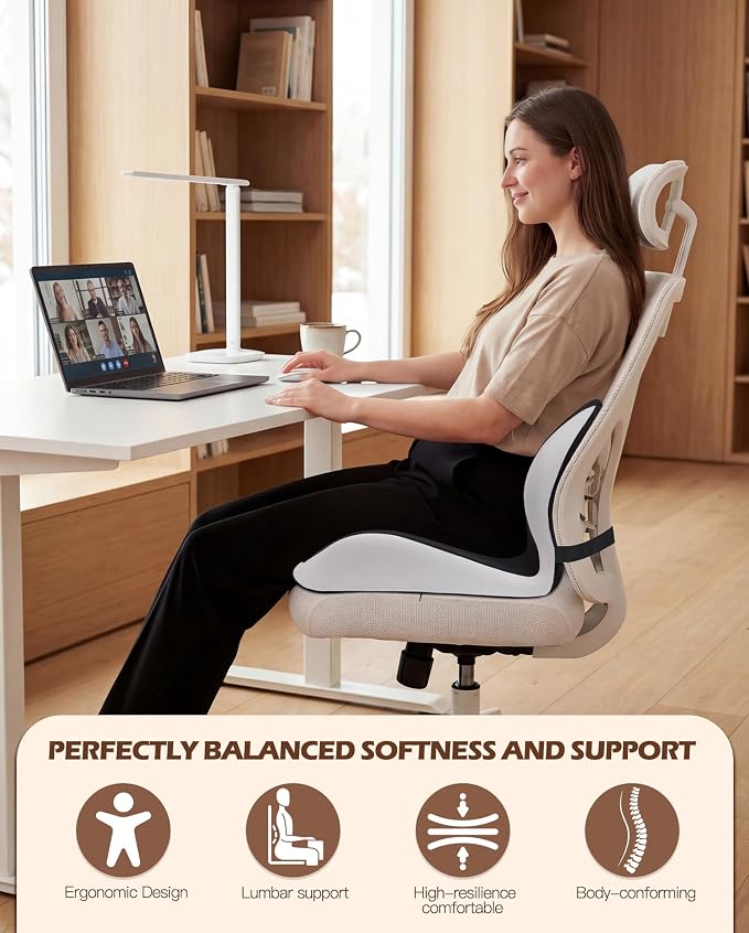 Office Chair Cushion for Tailbone & Low Back Pain Relief, Seat Cushions for - Image 4