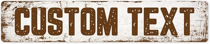 Custom Sign, Custom Street Sign, 11 Font Colors, 13 Font Styles, 4 Hole Options by MySignCenter