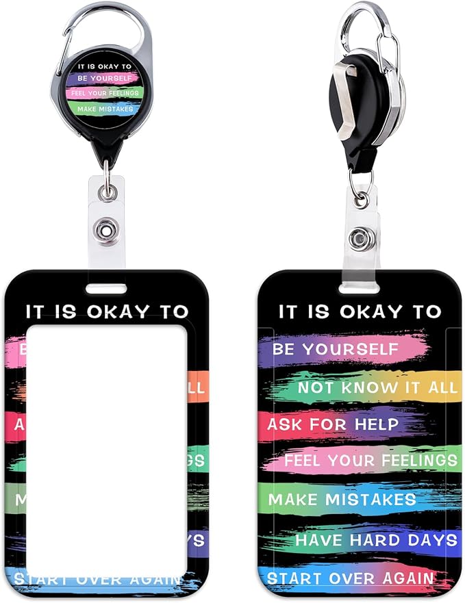 Cool Inspirational Quote Work Retractable Badge Holder Reel by beemorita