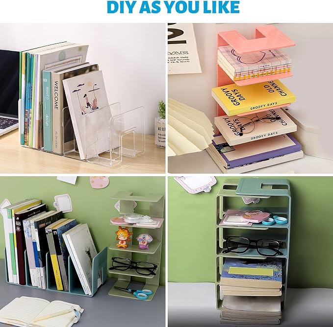 SAYEEC Acrylic File Sorter, Sturdy Desktop Files Organizer Files Folder Holder - Image 7