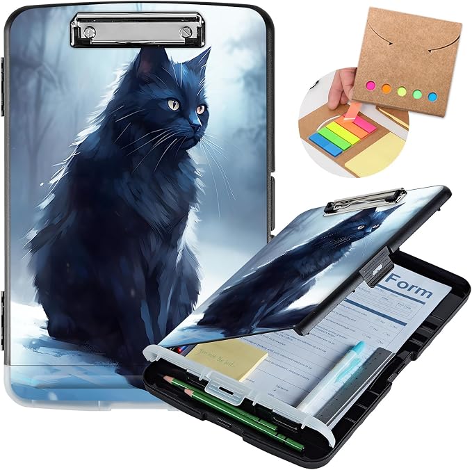 Clipboard with Storage, Heavy Duty Plastic Storage Clipboard with Low Profile by Unknown