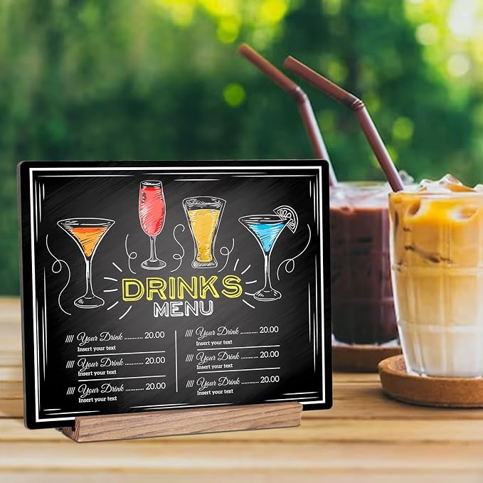 8.6x11.7 Chalkboard Signs with Base - Image 4