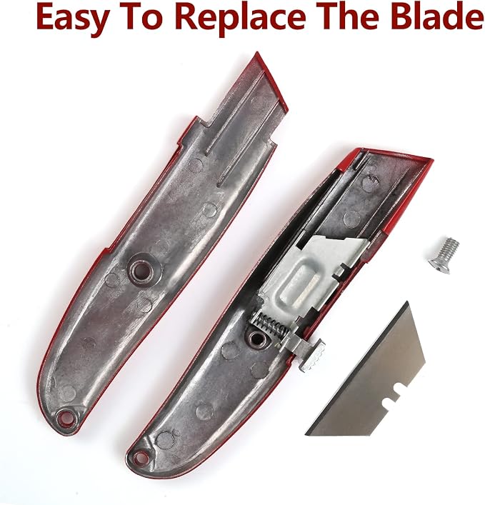DIYSELF 2Pack Utility Knife Box Cutter Retractable Razor Blade Heavy Duty Box - Image 6