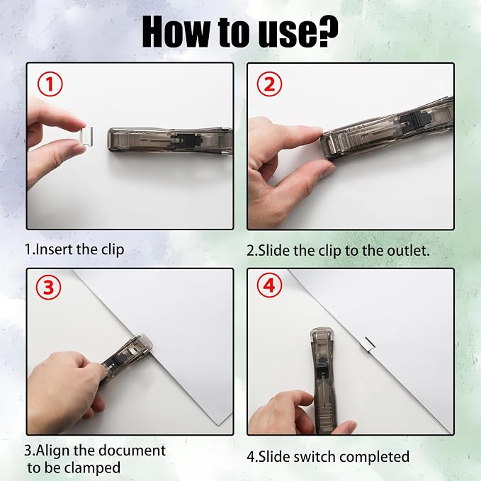 Pine & Linen 2pcs Handheld Papers Clip Dispenser - Image 3