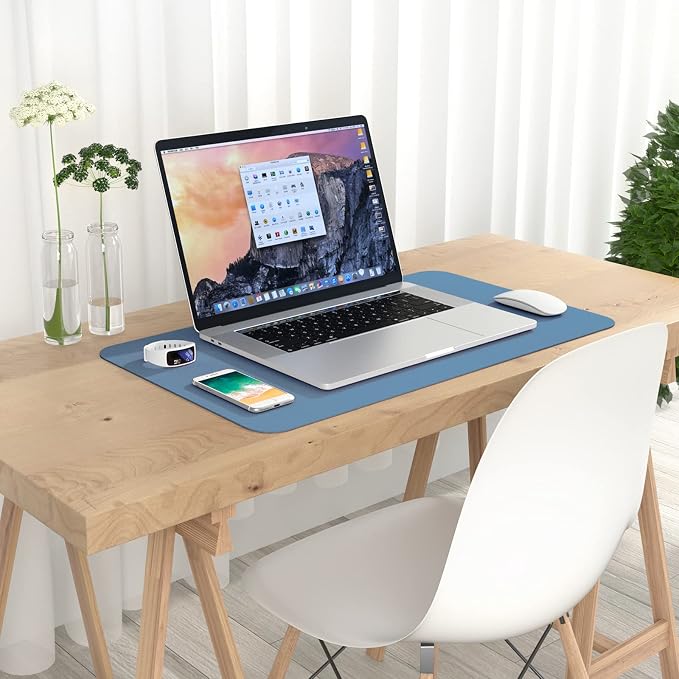 Hsurbtra Desk Pad, 23.6" x 13.8" PU Leather Desk Mat, M Extended Mouse Pad - Image 7