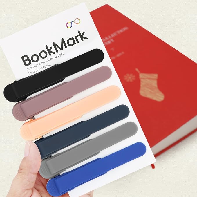 SMUK 6pcs Automatic Bookmark, Silicone Book Marks - Image 5