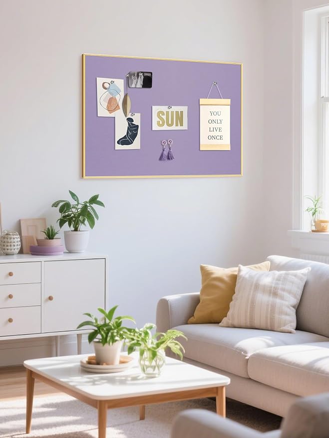 Lightomorrow Bulletin Board 30 x 20 inches, Mystic Violet Pin Board - Image 8