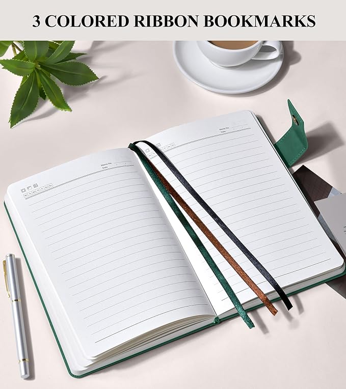 PAIBAS 8.5 x 11 Lined Notebook Journal 366 Pages Leather Journal - Image 6
