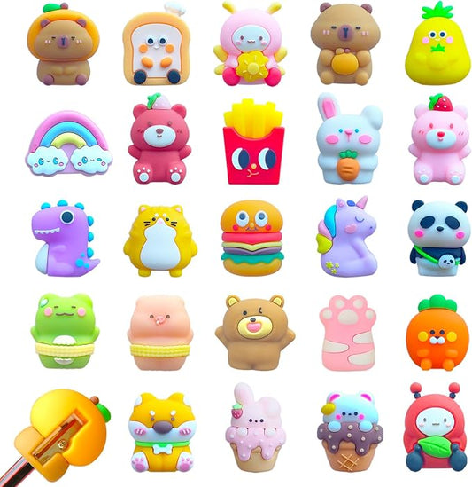 24 pcs Cute Pencil Sharpener for Kids Fun Pencil Sharpener Bulk Kawaii Manual by Unknown