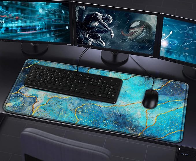 Large Gaming Mouse Pad with Stitched Edges, Durable Non-Slip Natural Rubber Base - Image 7