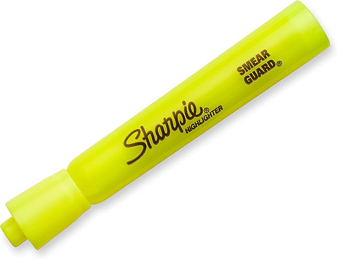 Sharpie Tank Style Highlighters, Chisel Tip, Fluorescent Yellow - Image 2