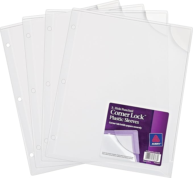 Avery Corner Lock Plastic Sleeves by Avery