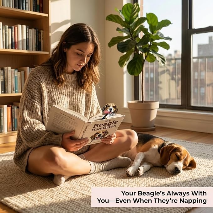 Beagle Magnetic Bookmarks Set of 8 – Cute Dog Bookmark Clips, Funny Dog Page - Image 3