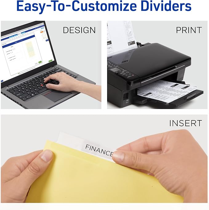 Avery Insertable Dividers for 3 Ring Binder, 5-Tab Set, Buff Paper - Image 2