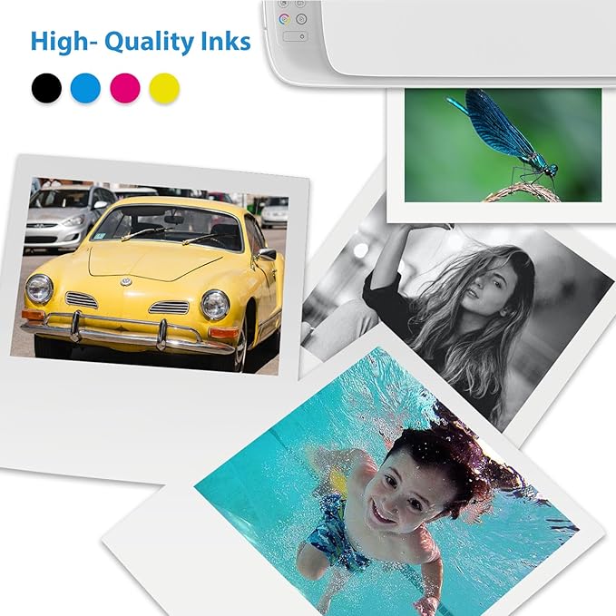 63XL Ink Cartridges Replacement for HP 63 XL Black Color Combo Pack for HP63 HP63XL for 4650 3830 5255 4520 5258 3630 4652 4655 5200 4512 3632 5252 2132 1112 3631 2130 4510 3634 3833 Printer-DeskLoop Office