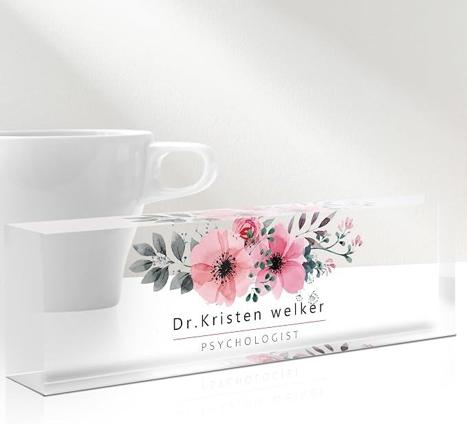 Desk Name Plate Personalized, Custom Name Plates by Gowelly