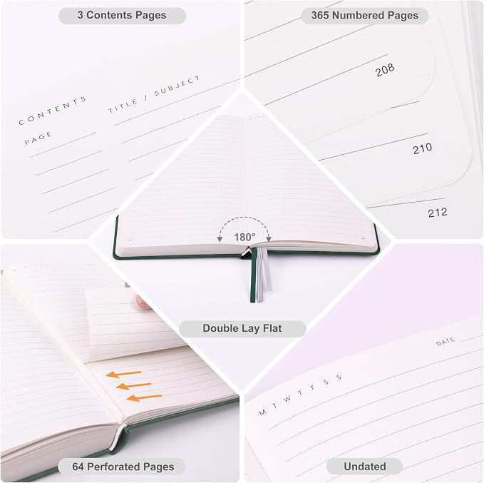 &And Per Se 365 Page Journal – A5 Hardcover Lined Notebook, One Book - Image 4
