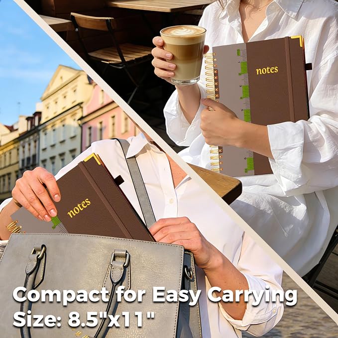 XYark A4 Hardcover Spiral Notebook, 8.5"x11" College Ruled Notebooks - Image 8
