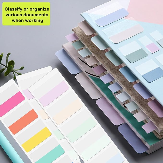 Imeepa 240 PCS Sticky Index Tabs, 12 Colors Page Markers | Writable & - Image 5
