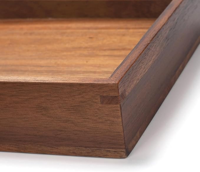 Wood Letter Tray, Acacia Wood Desk Tray, Wooden Desk Organizer, A4 Paper - Image 3