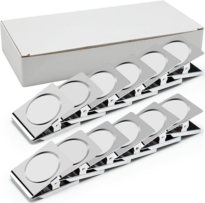 Magnetic Clips, 2.12 inches Heavy Duty Metal Magnet Clips by Thimmamma