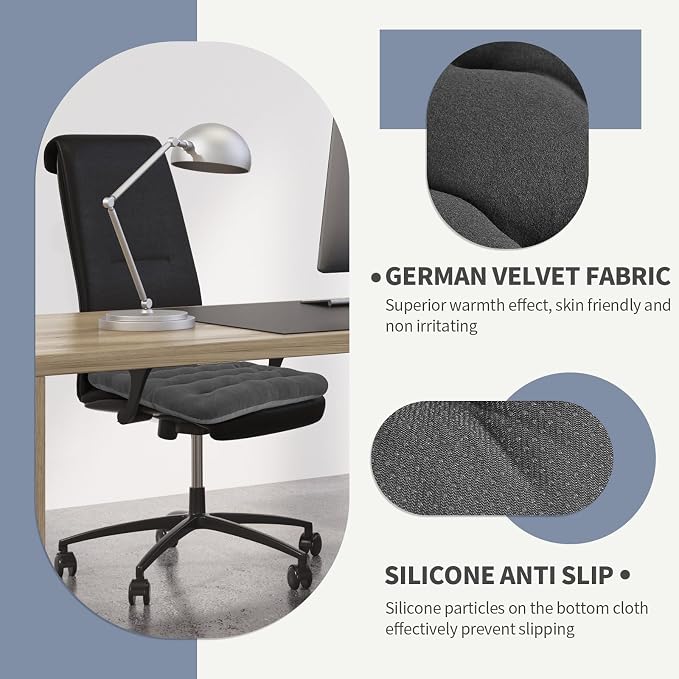 BUYUE Good Support Office Chair Cushion Padded, Soft Velvet Comfortable - Image 4