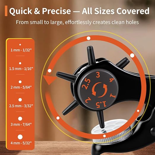 XOOL Small Hole Leather Hole Puncher, Precision Watch Punch Tool Set - Image 2