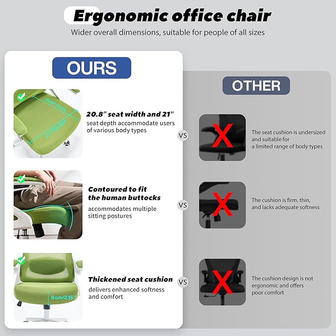 Fizzin Ergonomic Office Chair, 400 LBS Desk Chair - Image 5