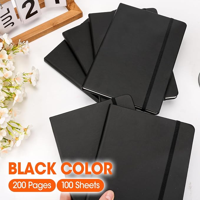12 Pack Lined Journal Notebook for Work, 200 Pages, Medium 5.5 in x 8.3 in - Image 3