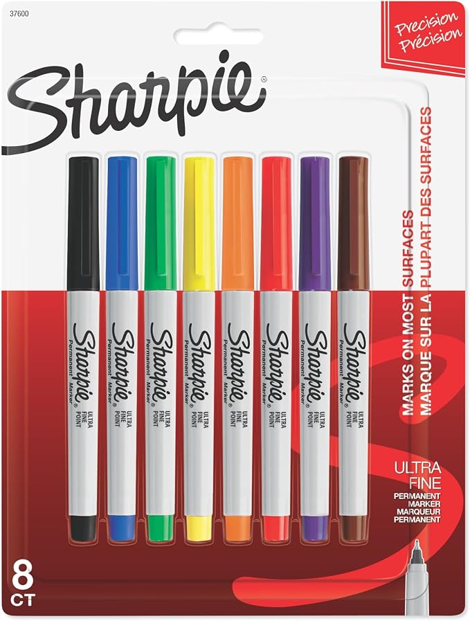 Sharpie 37600PP Permanent Markers, Ultra Fine Point, Classic Colors by Unknown