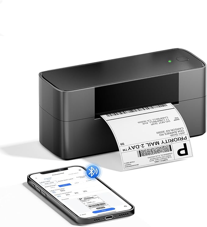 Itari Shipping Label Printer, 245BT Thermal Label Printer 4x6, Bluetooth Label Printers for Small Business, Support iOS, Android, Windows, Amazon, Shopify, USPS-DeskLoop Office