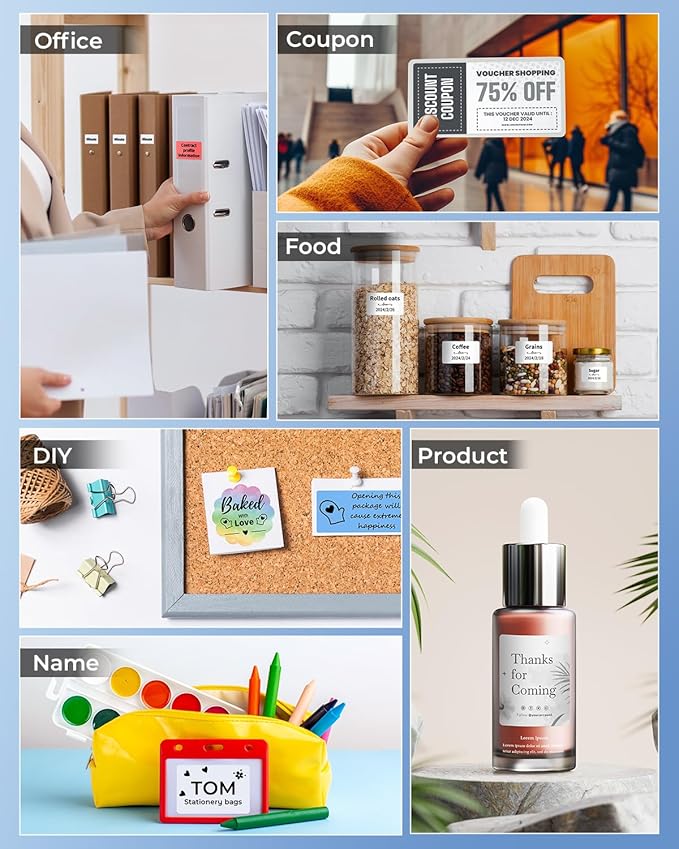 Phomemo Label Maker, M220 Barcode Printer, Bluetooth Thermal Label Printer, with Multiple Templates, Fonts, and Icons for Home, Kitchen, School, Office Organization-DeskLoop Office