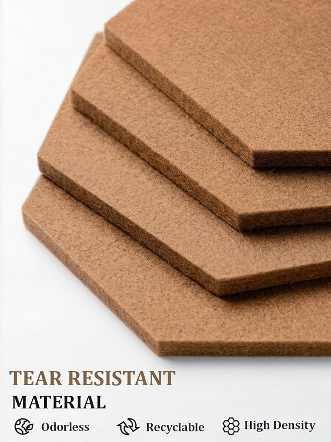 12" Large Bulletin Board with 30 Push Pins, Felt Wall Tiles - Image 4