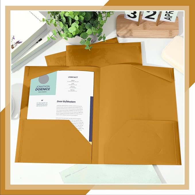 Henoyso 36 Pack Brown Plastic Folders - Image 4