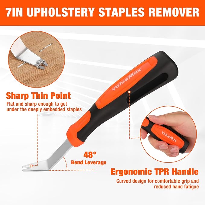 VALUEMAX 3Pcs Trim Removal Tool and Staple Remover Set, Heavy Duty Pry Tool - Image 4