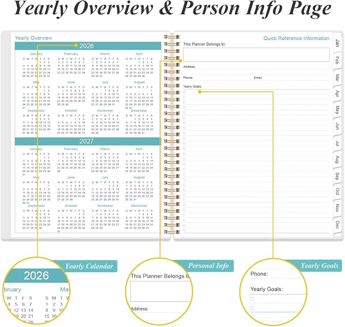 2026 Planner - 8.5" x 11" Planner 2026 from January 2026 to December 2026 - Image 5