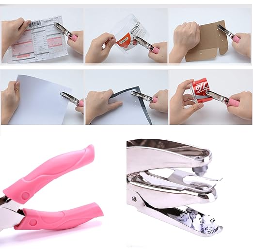 1 Pack 6.3 Inch Length 1/8 Inch Diameter of Circle Hole Handheld Single Paper - Image 4